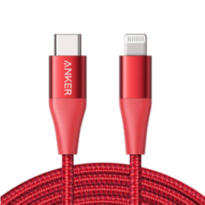 Anker Powerline II 3 ft USB C to Lightning Apple MFi Certified Cable A8652 Red