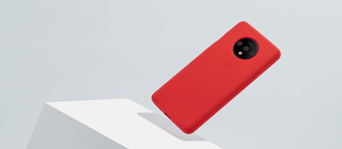 OnePlus 7T Silicone Bumper Case Red 5