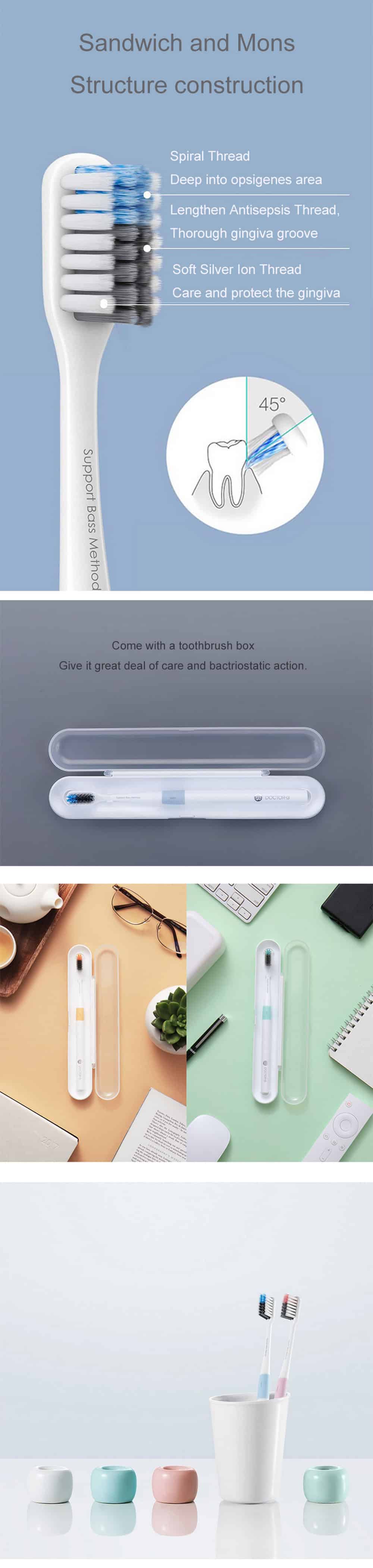 Xiaomi Dr. Bei Toothbrush 4pcs Pack 2