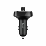 Baseus S-09 T Typed Dual USB Bluetooth Car Charger With FM Transmitter - Black