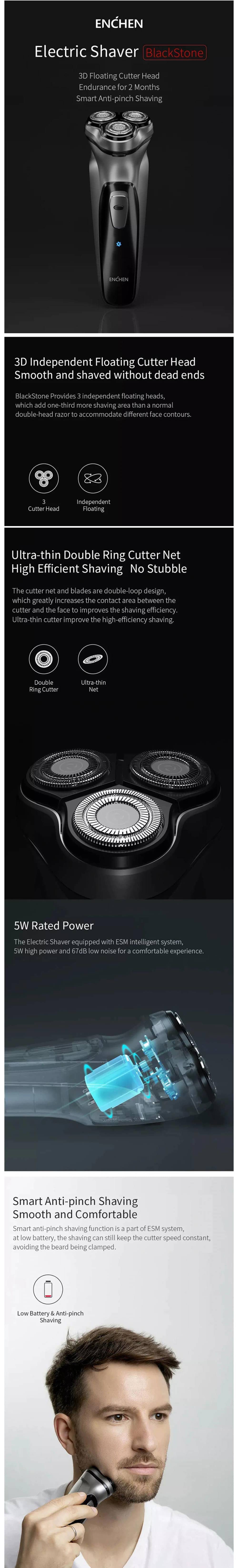 Xiaomi Enchen BlackStone Electric Shaver 3
