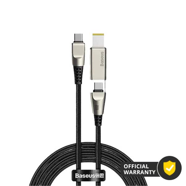 Baseus Flash Series One-for-Two Type-C to C + DC 100W Data Cable 2M