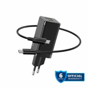 Baseus GaN Mini Charger CU 45W EU With Type C to Type C Cable Black