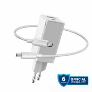 Baseus GaN Mini Charger C+U 45W EU With Type-C to Type-C Cable