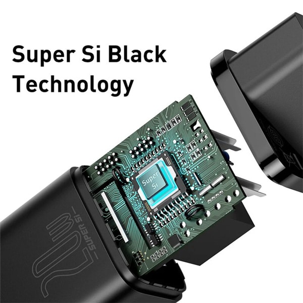 Baseus 20W PD Super Si Quick Charger With USB C to Lightning Cable 1M TZCCUP A01 Black 6