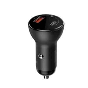 Baseus Digital Display PPS Dual Quick Charging Car Charger 45W (CCBX-C0G) - Black