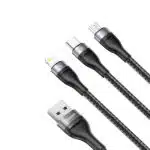 Baseus One for Three 5A Fast Charging Data Cable USB to M+L+C 1.2M - Image 3