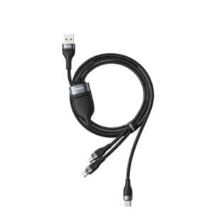 Baseus One for Three 5A Fast Charging Data Cable USB to MLC 1.2M CA1T3 G1 Black 3