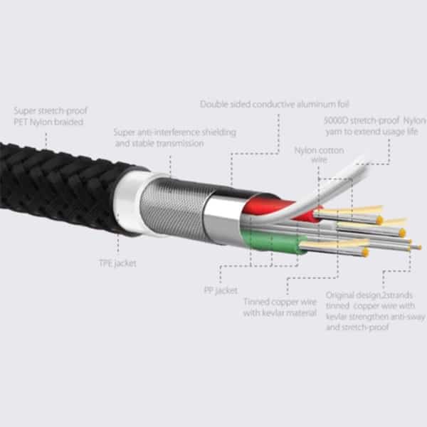 Baykron USB to MFI Lightning Cable 1.2M BA LI BLK1.2 7