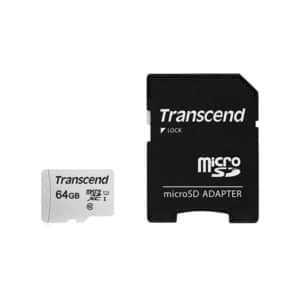 Transcend 64GB UHS-I microSD 300S Memory Card With Adapter (1)