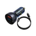 Baseus Particular Digital Display QCPPS Dual Port 65W Car Charger Set 1