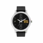 Fastrack NM38051SL04 Bold Black Dial Leather Strap Watch