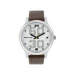 Fastrack NM38051SL06 Bold White Dial Leather Strap Watch