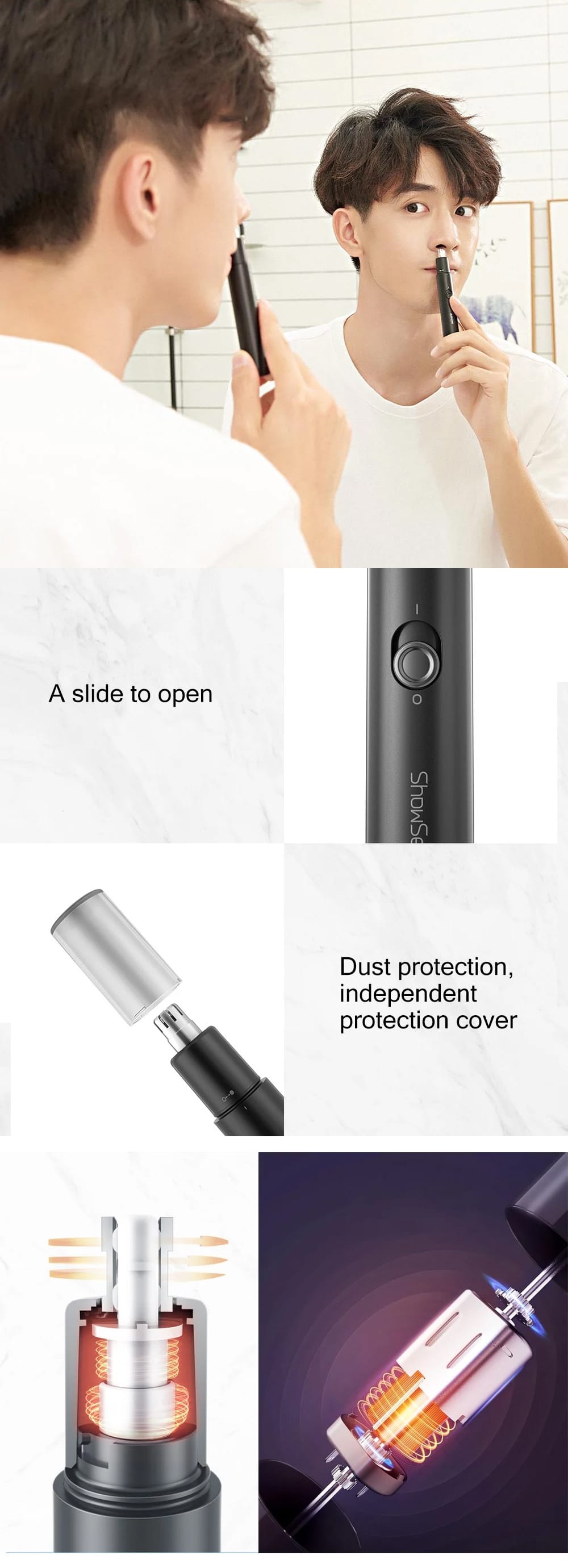 Xiaomi Youpin ShowSee Electric Nose Hair Trimmer C1 BK 2