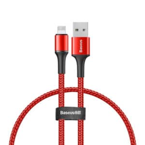 Baseus Halo Data Cable USB For iP 2.4A 1M (CALGH-B09) - Red