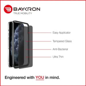 Baykron iPhone 12 Pro Max Antibacterial Privacy Tempered Glass 20 005004 3