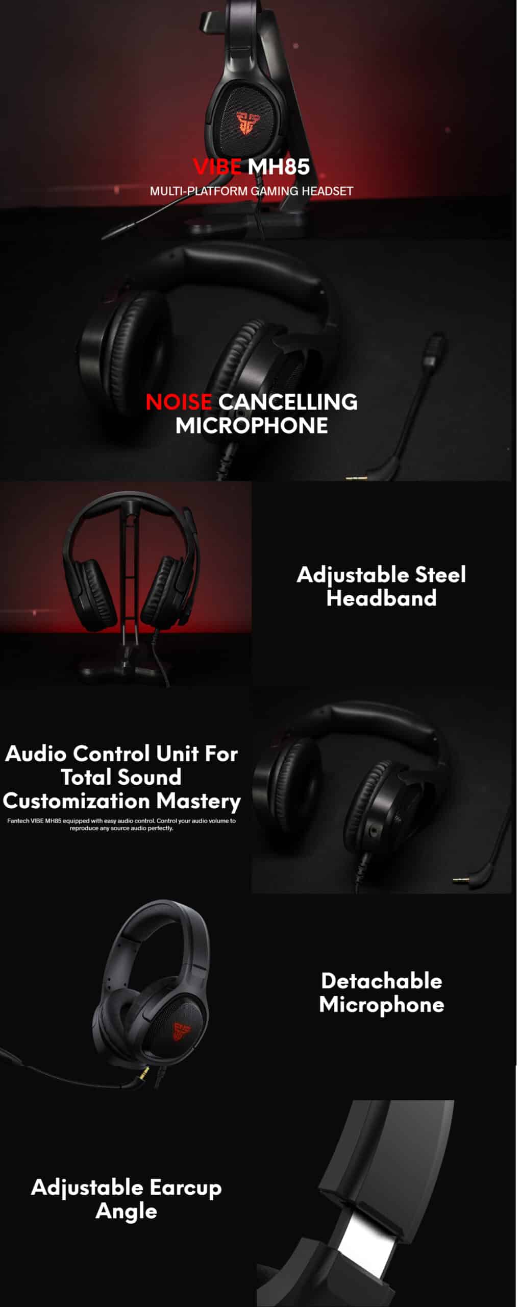 Fantech MH85 Vibe Wired Gaming Headphone 5 scaled