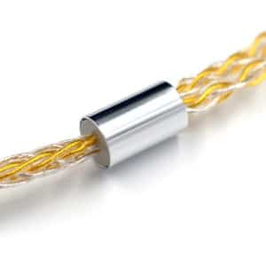 KZ C Pin Gold Silver Mixed Braiding Upgrade Cable Without Mic 3