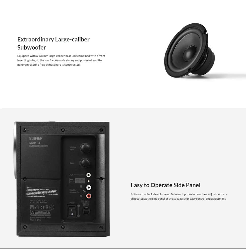 Edifier M201BT 2.1 Bluetooth Speaker 2 1