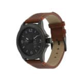 Titan NM1701QL01 Anthracite Dial Leather Strap Watch