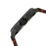 Titan NM1701QL01 Anthracite Dial Leather Strap Watch