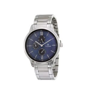 Titan NM1769SM01 Workwear Blue Dial Stainless Steel Watch