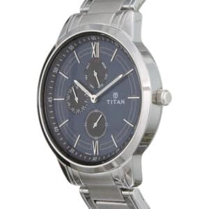 TITAN NM1769SM01 Workwear with Blue Dial Stainless Steel Strap 4
