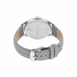 Titan 1802SL12 Workwear Grey Dial Leather Strap Watch 4