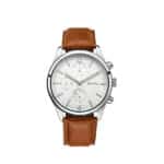 Titan 1805SL04 Workwear White Dial Leather Strap Watch