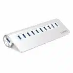 Orico Aluminum Alloy 10 Port USB3.0 Slope Design HUB (M3H10-V1) - Silver - Image 2