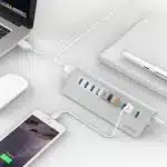 Orico Aluminum Alloy 10 Port USB3.0 Slope Design HUB (M3H10-V1) - Silver - Image 4