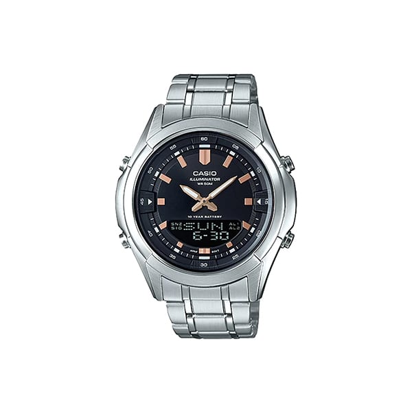 Casio AMW-840D-1AV Analog Digital Stainless Steel Men's Watch