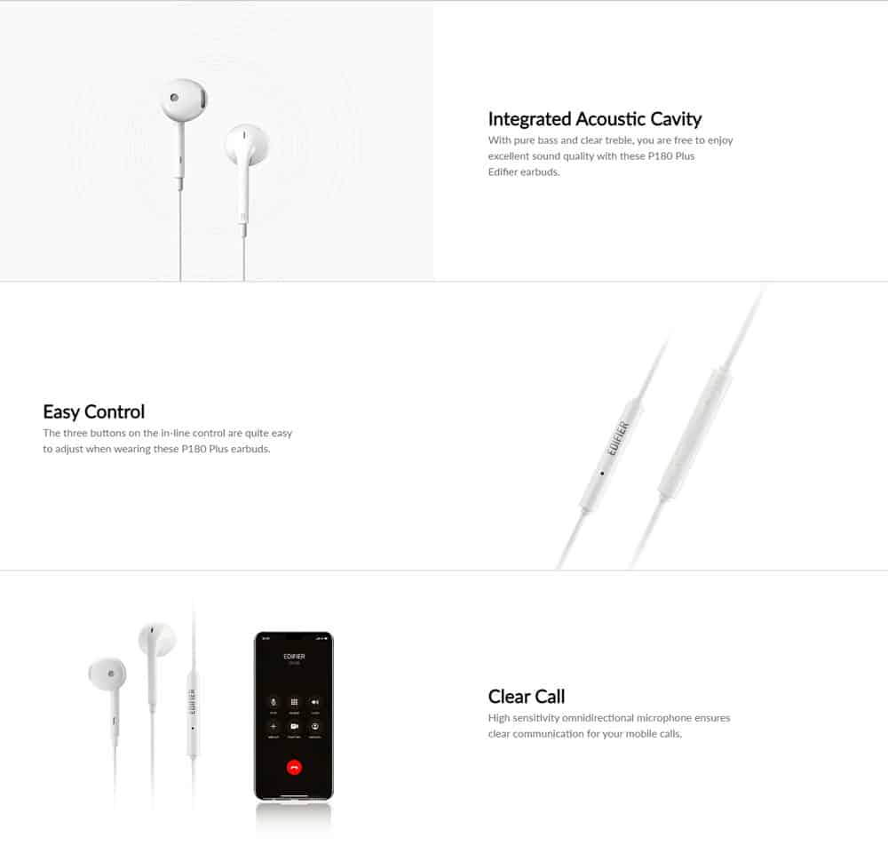 Edifier P180 Plus Stereo Earphone