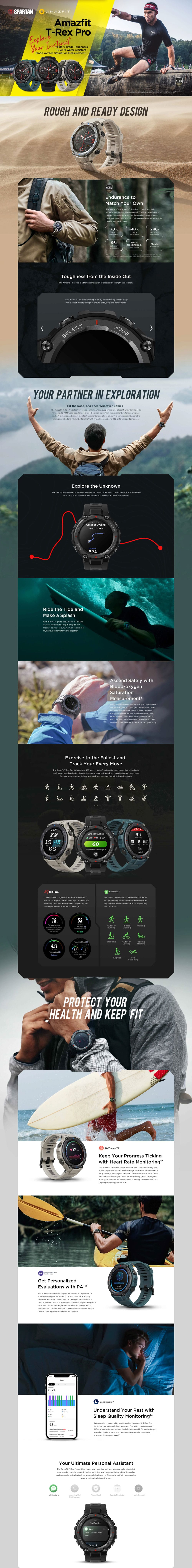 Amazfit T Rex Pro Smart Watch 10