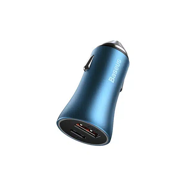 Baseus Golden Contactor Pro QC U+C 40W Car Charger With Type-C to Lightning Cable (TZCCJD-03) - Image 2
