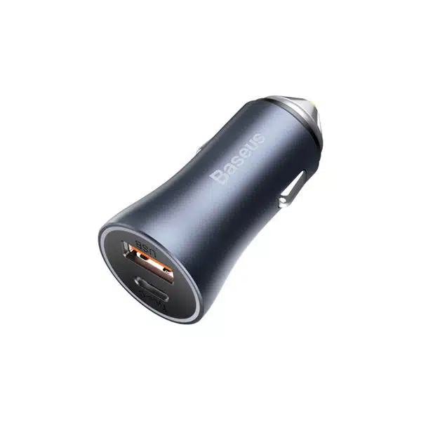 Baseus Golden Contactor Pro QC U+C 40W Car Charger With Type-C to USB Cable (TZCCJD-0G) - Image 2