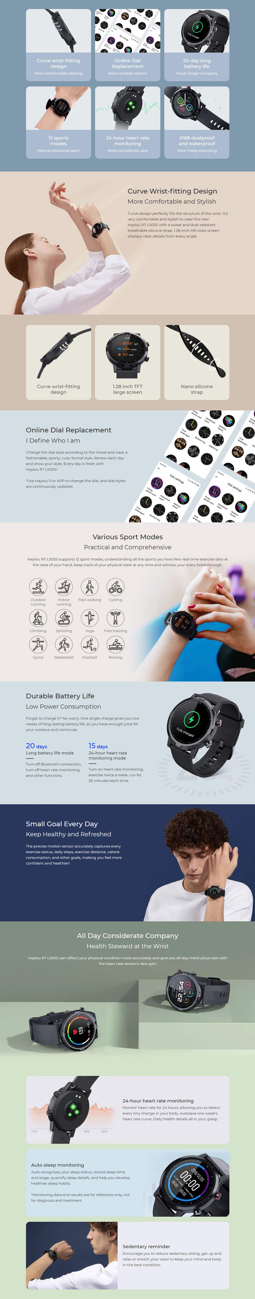 Haylou RT LS05S Smart Watch Global Version 2 1
