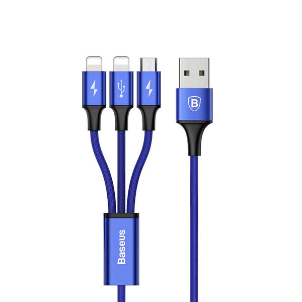 Baseus Rapid Series 3 in 1 Cable 1.2M MicroType CiP bLUE