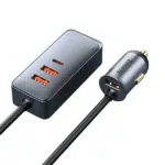 Baseus Share Together PPS 120W 3U+1C Car Charger With 1.5M Extension Cord (CCBX-120U3) - Image 3