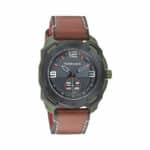 Fastrack NN3192AL01 All Nighters Dark Grey Dial Leather Strap Watch