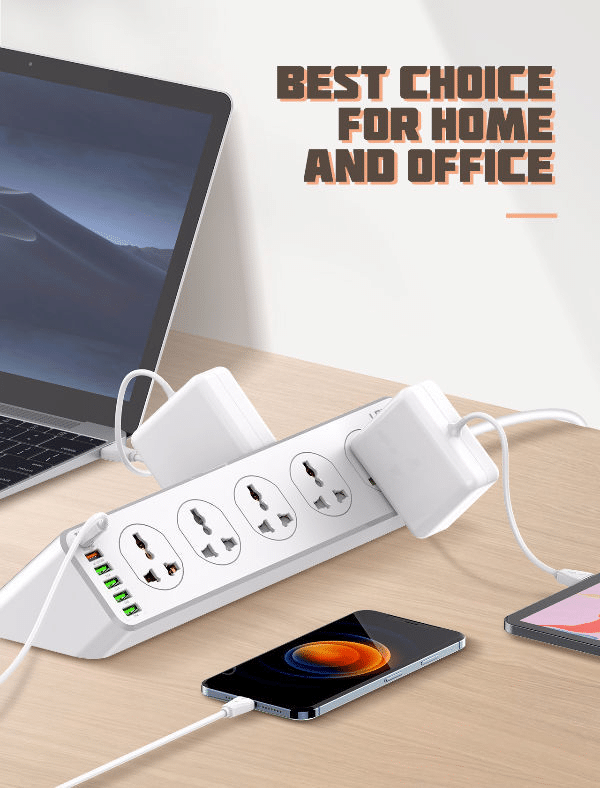 LDNIO SC10610 10 Sockets with PD QC3.0 USB Port Power Strips 4