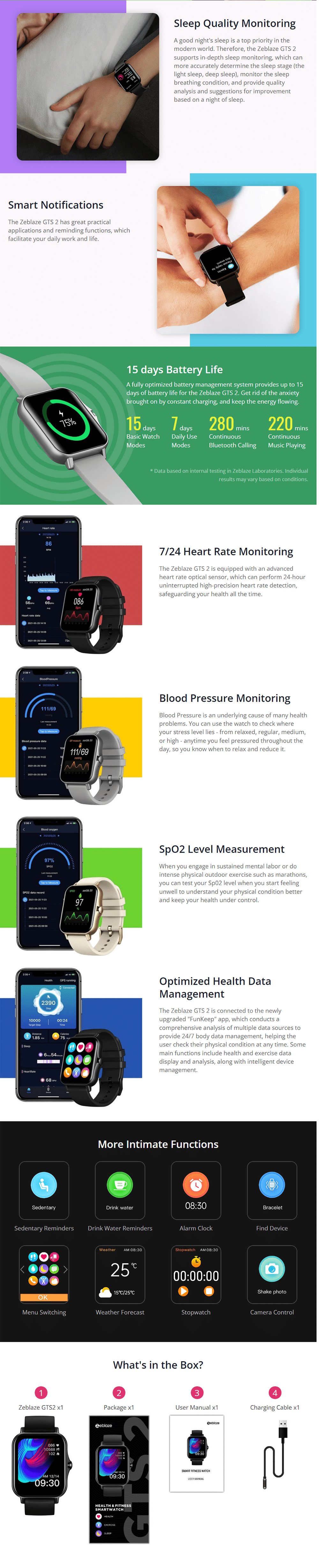 Zeblaze GTS 2 Smart Watch 3