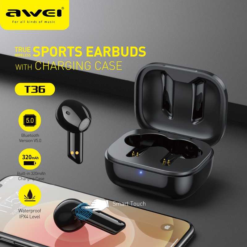 Awei T36 True Wireless Earbuds 3
