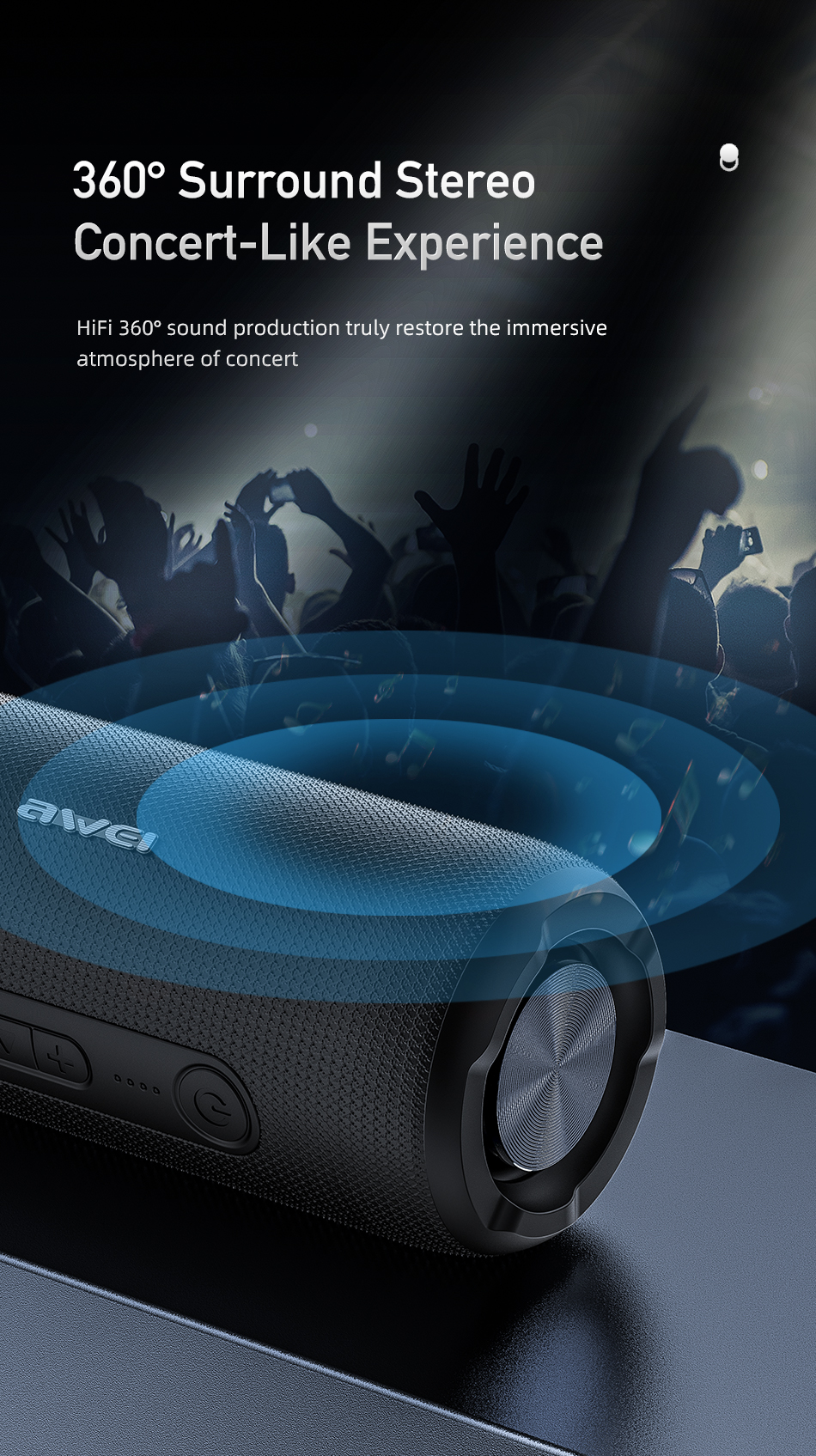 Awei Y669 31W Outdoor Wireless Bluetooth Speaker 6