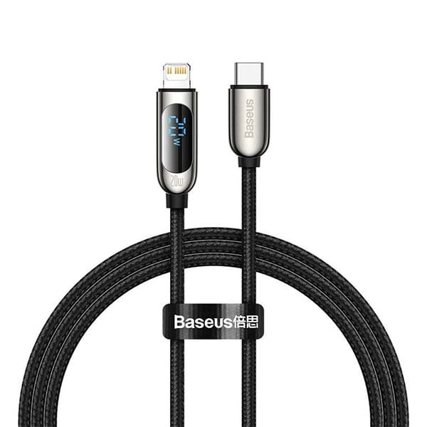 Baseus Digital Display Type C to Lighting 20W PD Charging Cable 1M