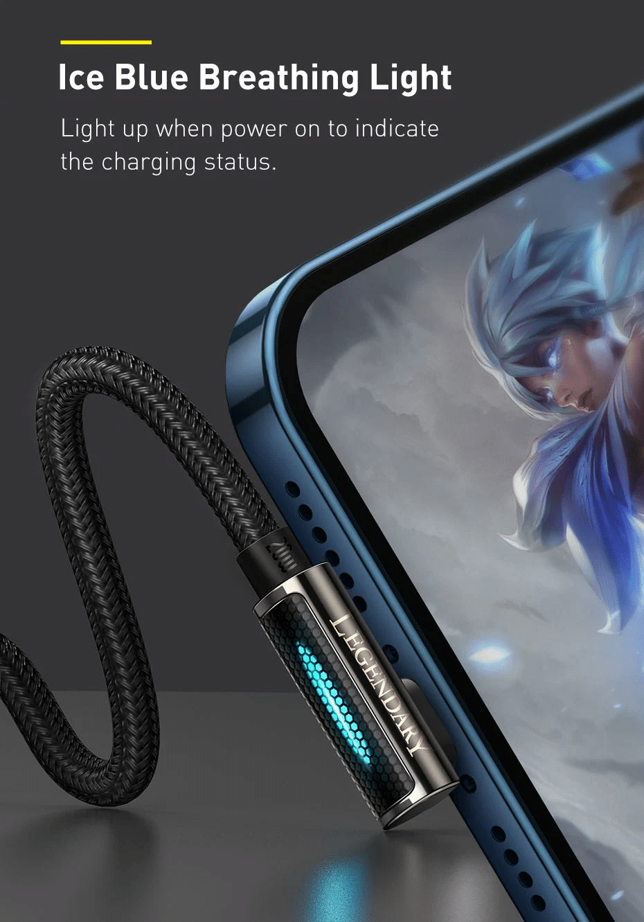 Baseus Legend Series Type C to iPhone 20W Elbow Fast Charging Data Cable 1 3
