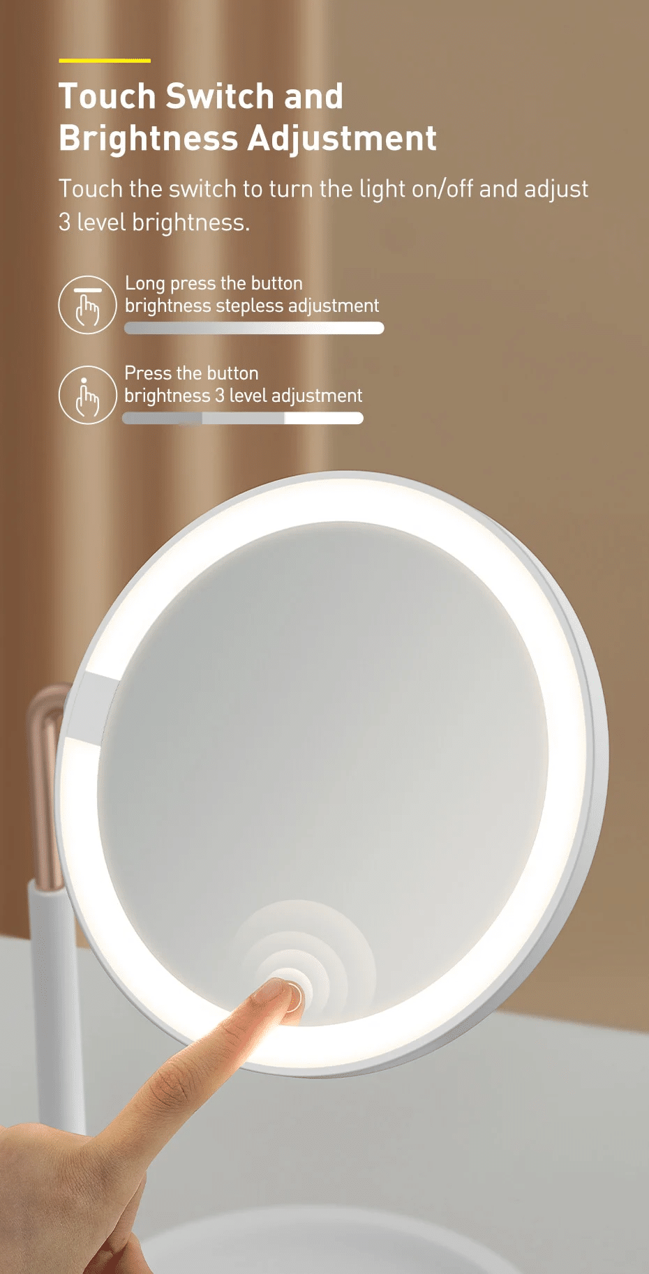 Baseus Smart Beauty Series Lighted Makeup Mirror with Storage Box DGZM 02 6