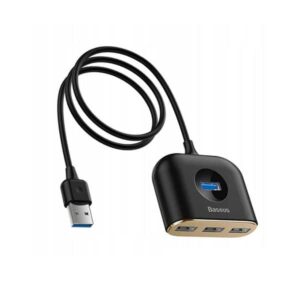 Baseus Square Round 4 in 1 USB HUB Adapter 1M