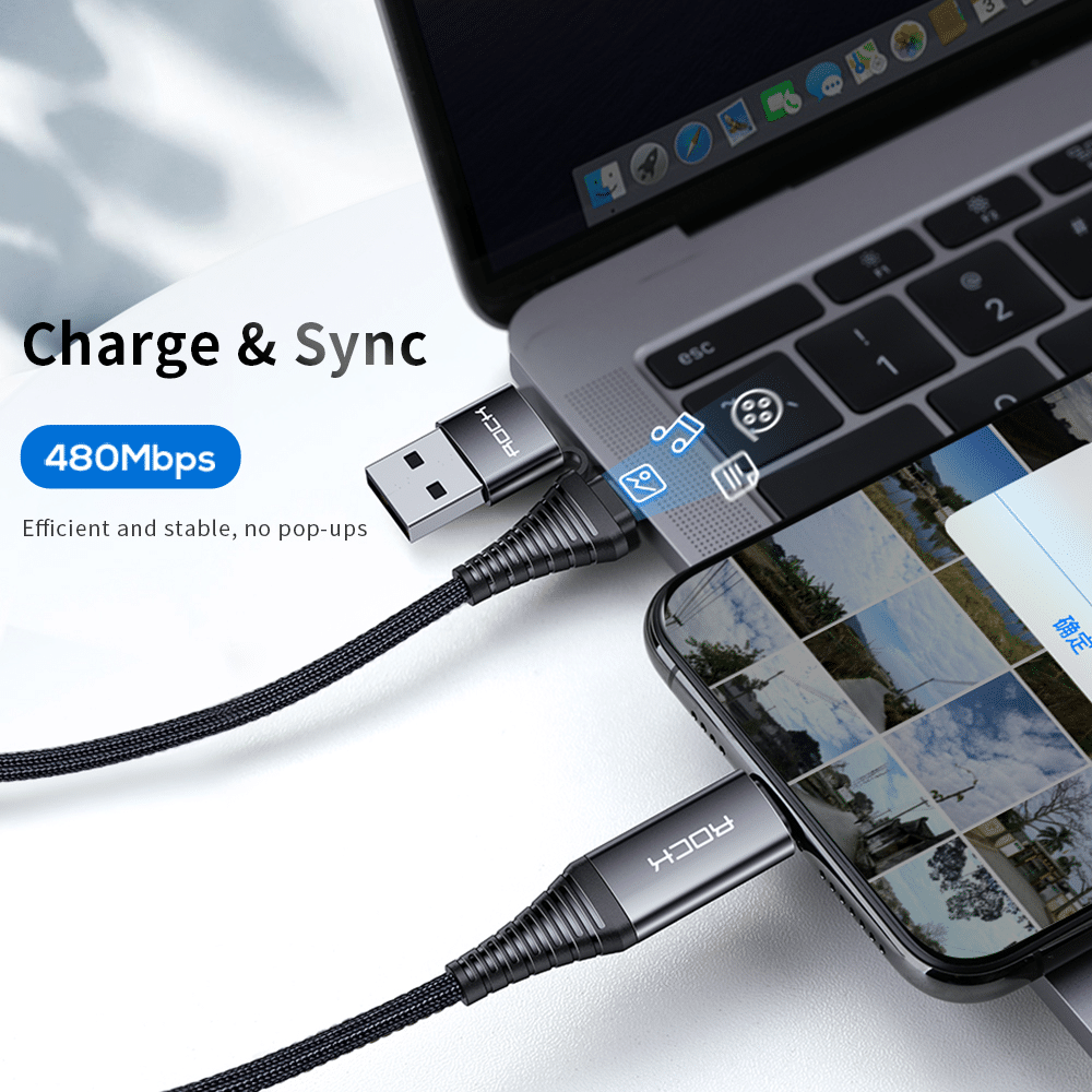 ROCK R12 PD 3A 4 in 1 Fast Charging Braided Cable 5