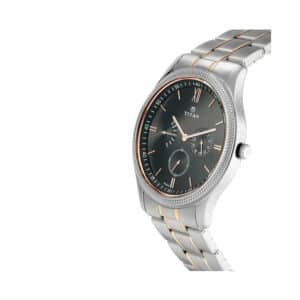 Titan NN1768KM01 Retrograde Black Dial Steel Watch 1